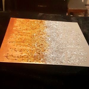 Resin Gold and Silver One of a kind  God bronze,Silver acrylic paint,Crystal's